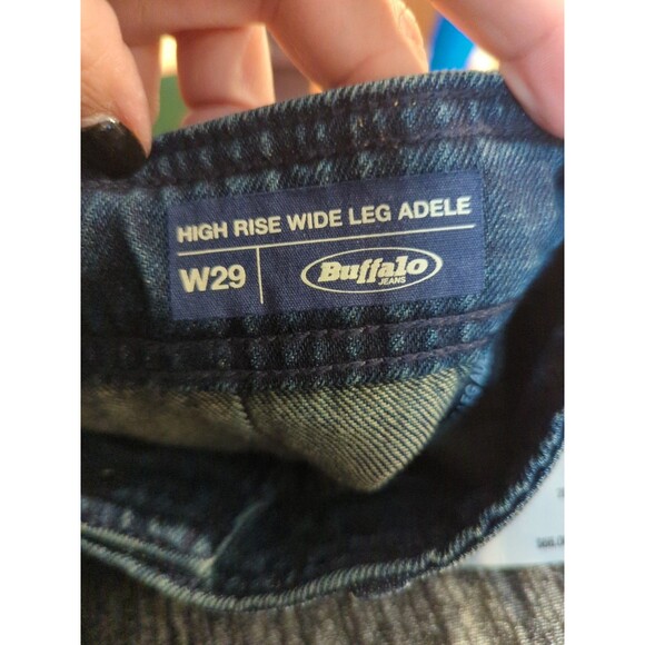 Buffalo High Rise Wide Leg Jeans - Adele Dark Rinse Size 29 Nwt - Picture 7 of 10